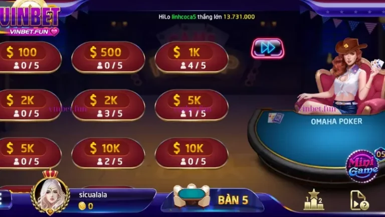 Omaha Poker tại nhà cái Vinbet